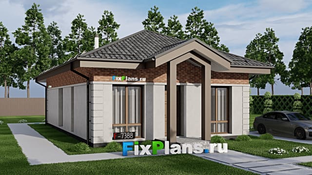 Одноэтажный дом F-7388