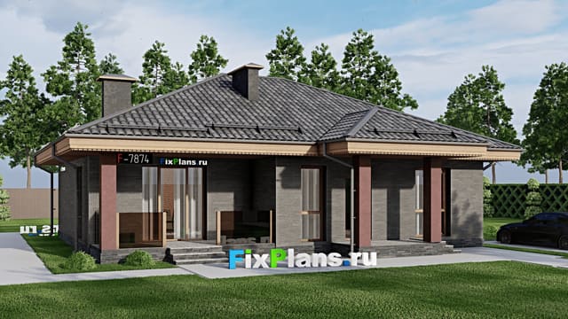 Одноэтажный дом F-7874
