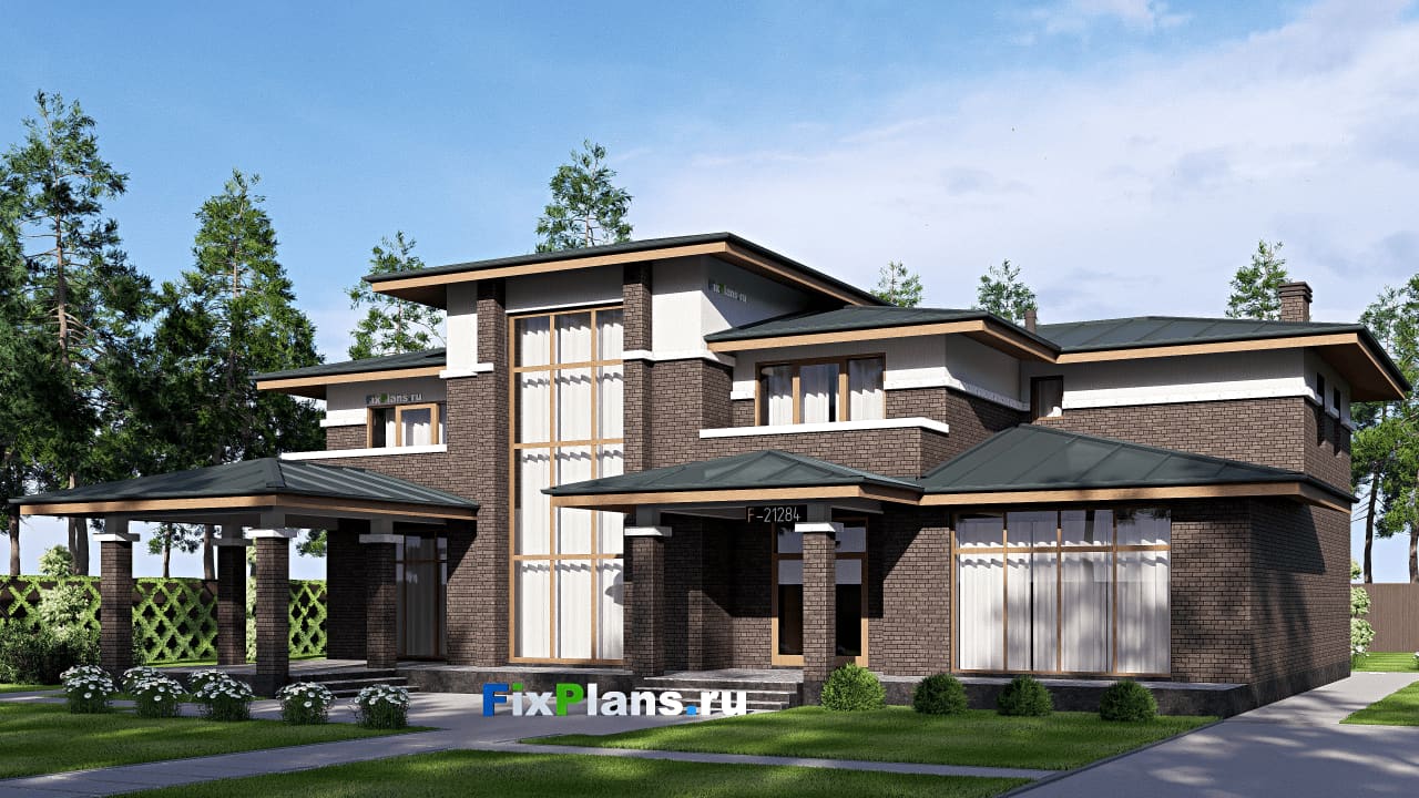 Двухэтажный дом F-21284 — фасад
